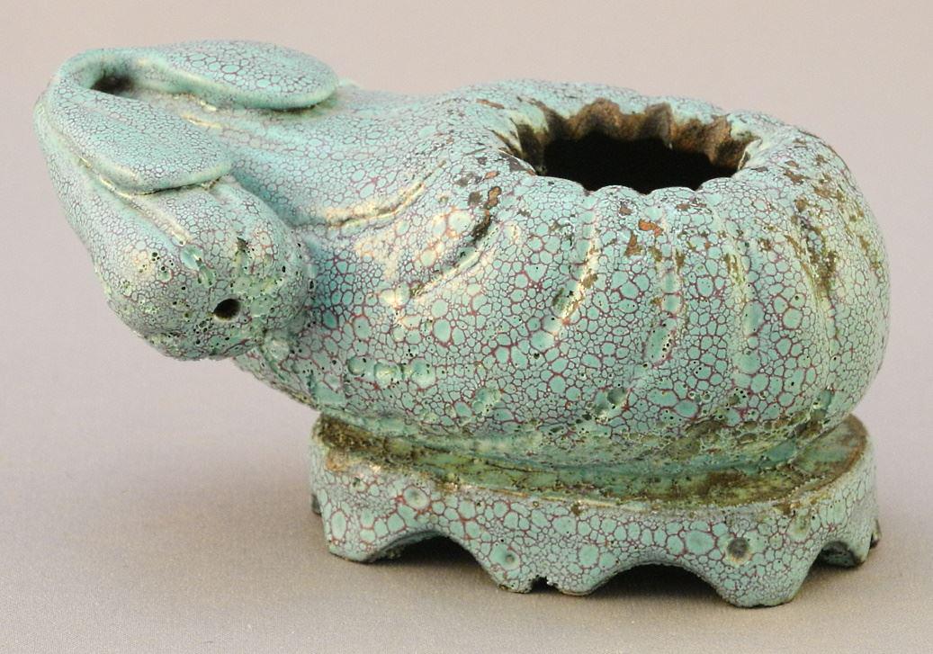 Chinese Qing Robin's Egg Blue Gourd Brush Washer, 1 7/8 x 3 1/2 x 1 7/8" (1 of 10)