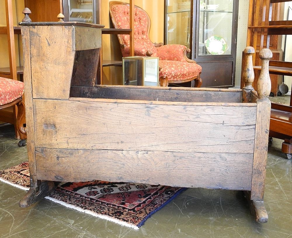 18th Century Oak Cradle, 3'L.: 18th Century Oak Cradle, 3'L.