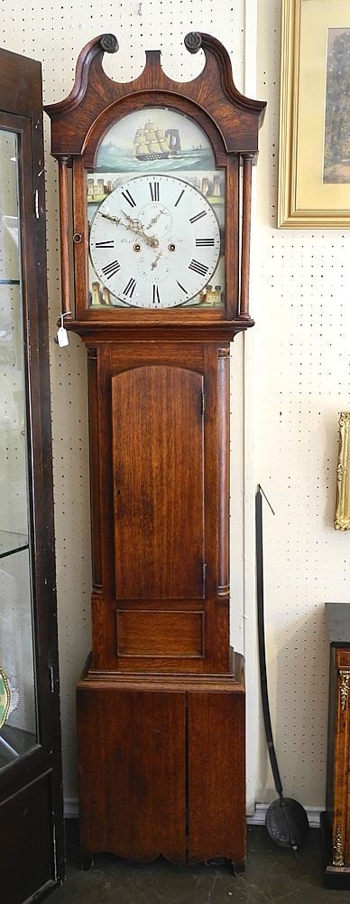 Oak Cased Grandfather Clock, 6'5 1/2". (1 of 7)