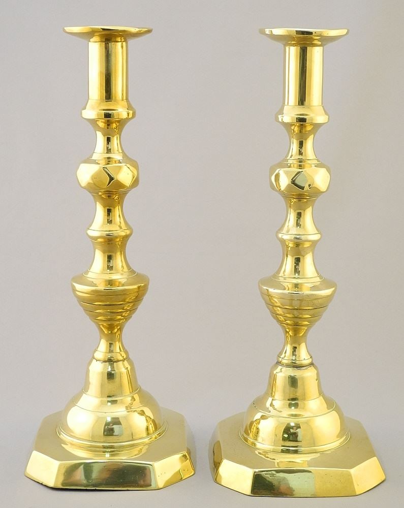 Pair of Brass Candlesticks, 11 1/2"H (1 of 4)