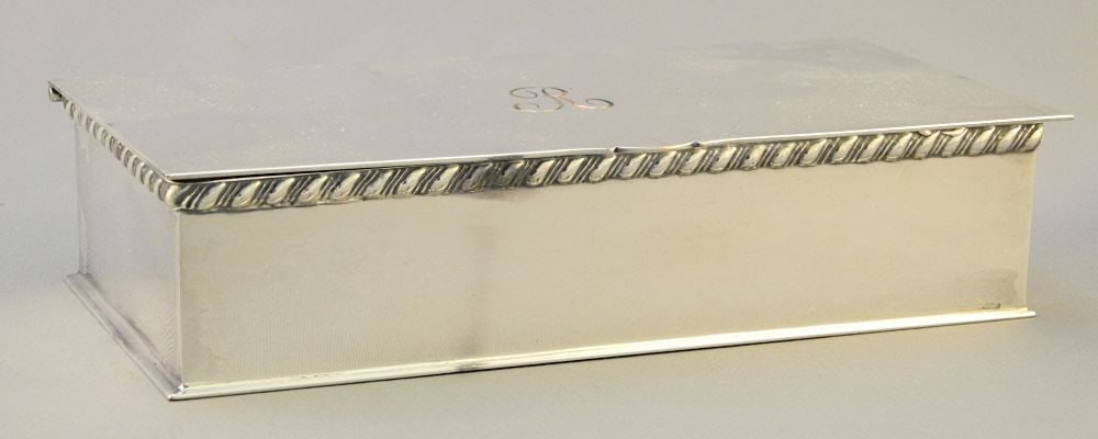Collection of M.O.P. Implements with Silver Fruit Knife in Plated Cigarette Box, 7" Long.: Collection of M.O.P. Implements with Silver Fruit Knife in Plated Cigarette Box, 7" Long.