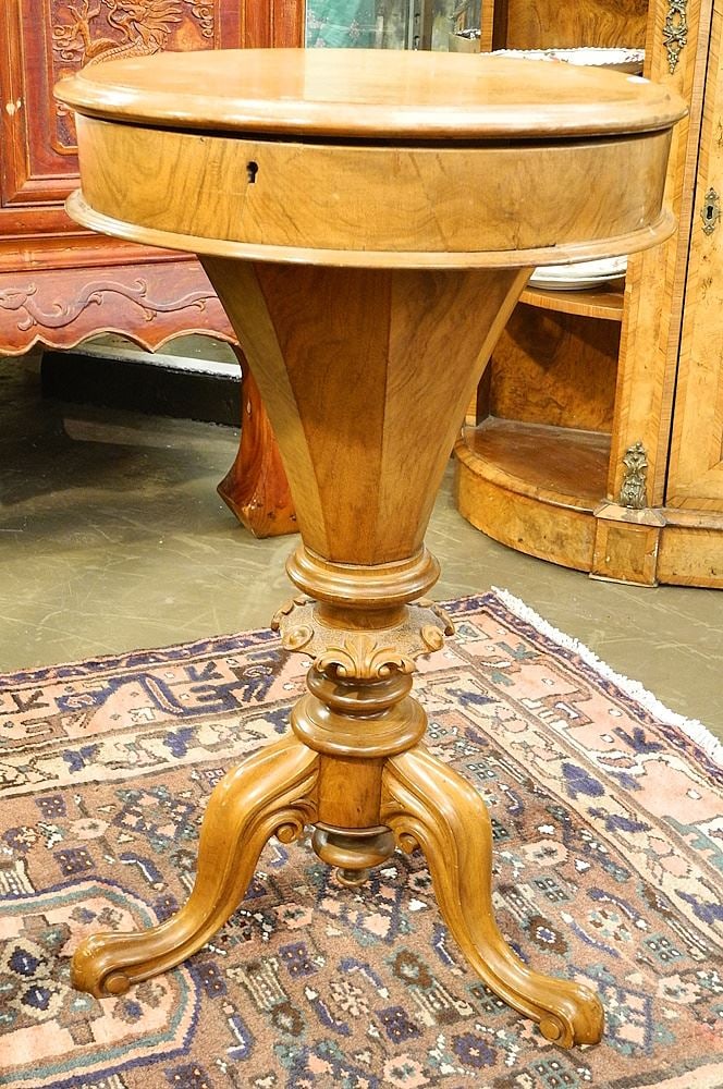 19th Century Mahogany Sewing Table, 28 3/4"H. (1 of 5)