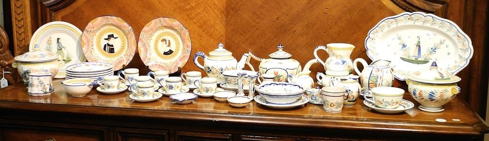 Collection of Quimper French Earthenware.: Collection of Quimper French Earthenware.