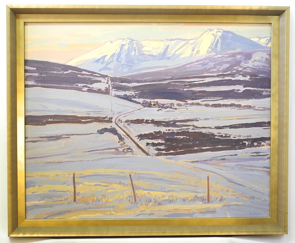 Oil on Canvas signed (Bill) Duma, 23 1/2" x 29 1/2", Alberta Landscape (1 of 5)