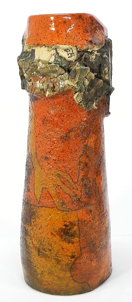Ceramic Sculpture Monogrammed DT (David) Toresdahl, 19 3/4"H, "Phallus". (1 of 9)