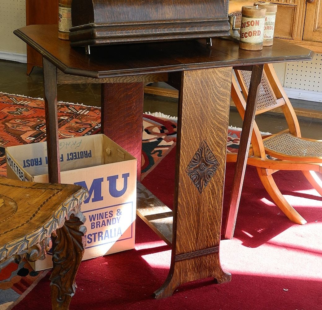 Oak Drop Side Occasional Table, 24" (1 of 1)