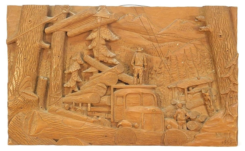 Logging Interest: Vintage Whalecraft Products Plaque signed Whale 1953, 12 x 19 3/4 x: Logging Interest: Vintage Whalecraft Products Plaque signed Whale 1953, 12 x 19 3/4 x