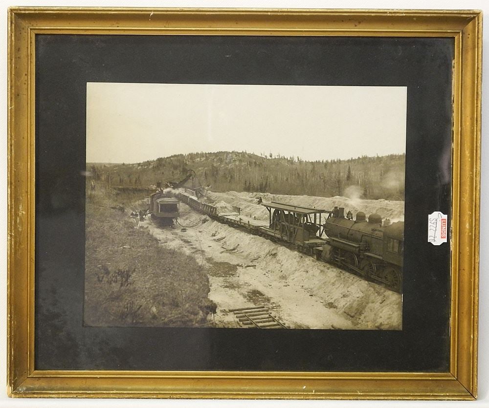 Vintage Photograph "Canadian Pacific Railway Construction" C1905/ 07, 6 1/8" x 8". (1 of 1)