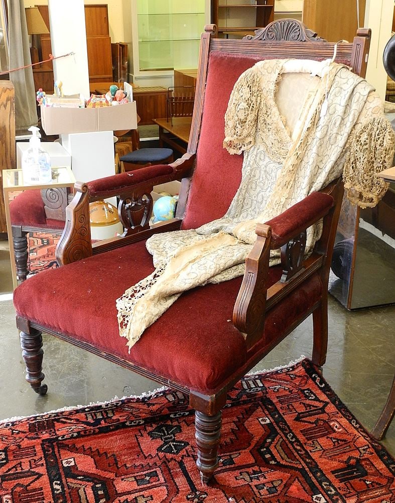 Eastlake Armchair, 39"H.: Eastlake Armchair, 39"H.