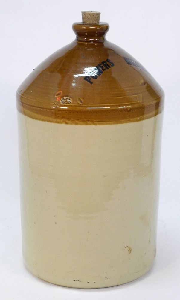 Pearson's Chesterfield "Powers Whiskey" 5 gal Stoneware Bottle. (1 of 4)