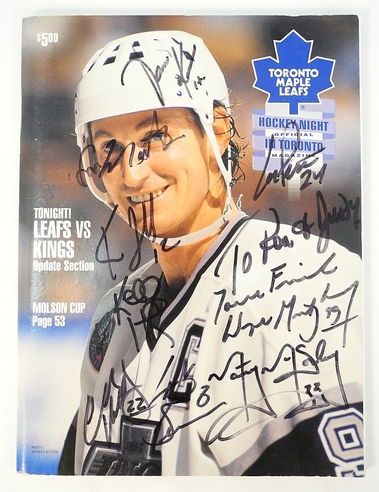 C.1994/95 Toronto Maple Leafs Magazine signed by Wayne Gretzky. (1 of 2)