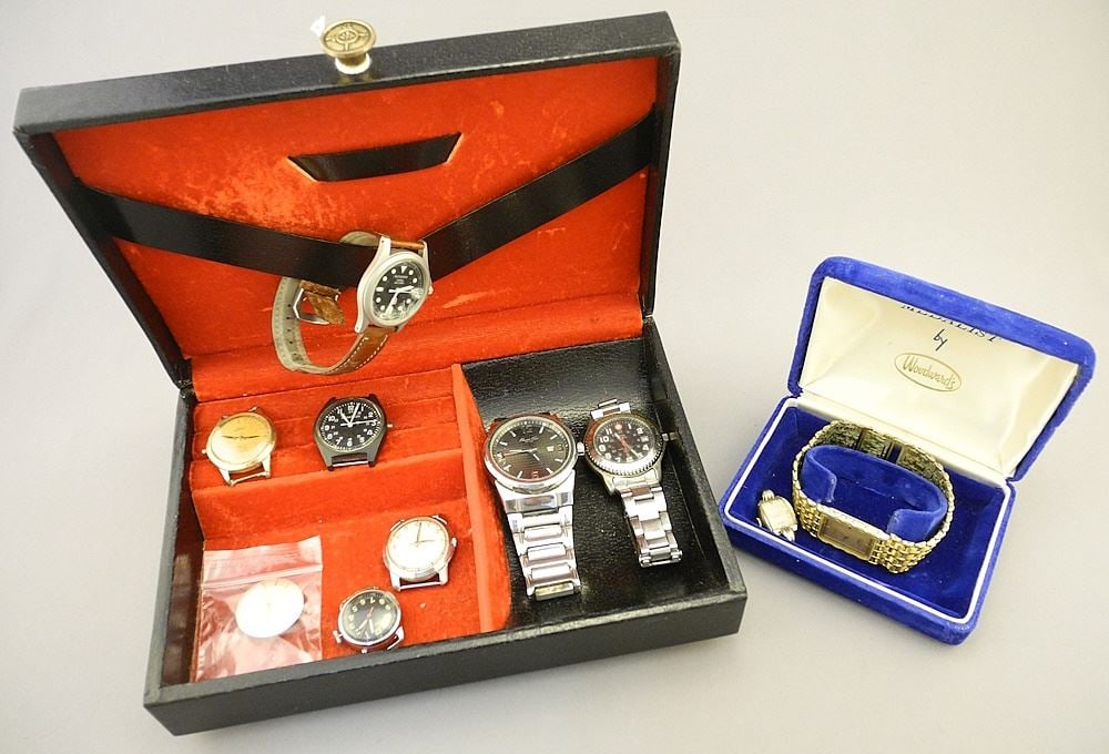 Watch Collection: Longines / Hamilton / Boucherer / Gallet H3 / Marathon (as found). (1 of 3)