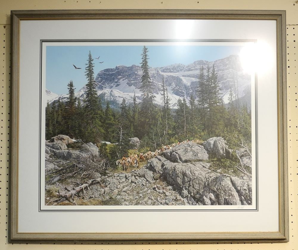 Limited Edition Print signed Paul Calle, 24 x 31", "Where Eagles Fly", 1006/1250. (1 of 2)