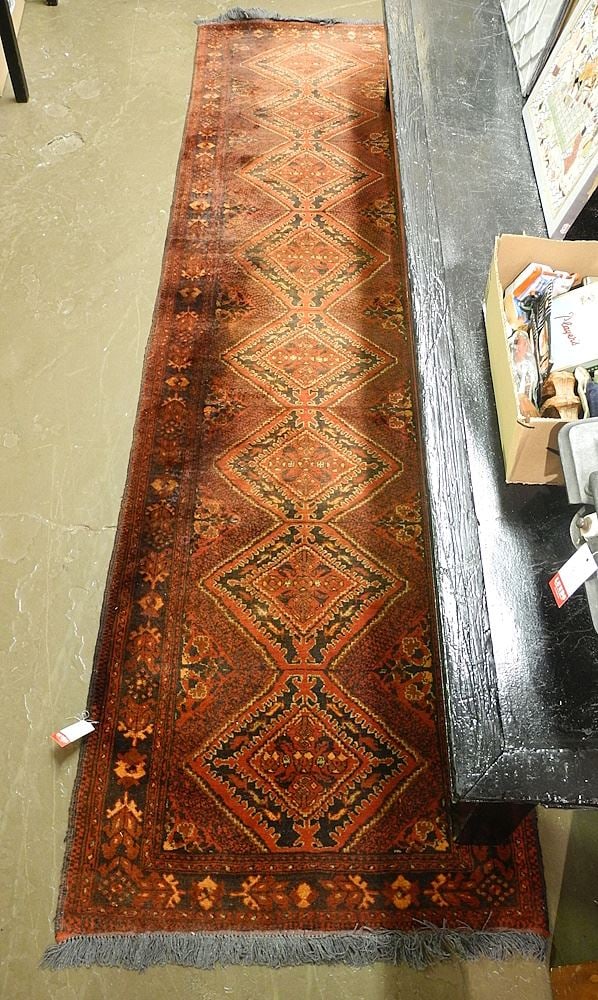 Hand Knotted Persian Runner, Approximately 9'11" x 2'8". (1 of 3)