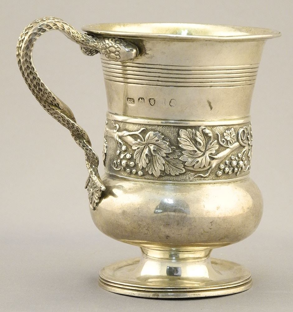 Hallmarked Silver Footed Mug, Samuel Knight - London 1816, 185 grams. (1 of 5)