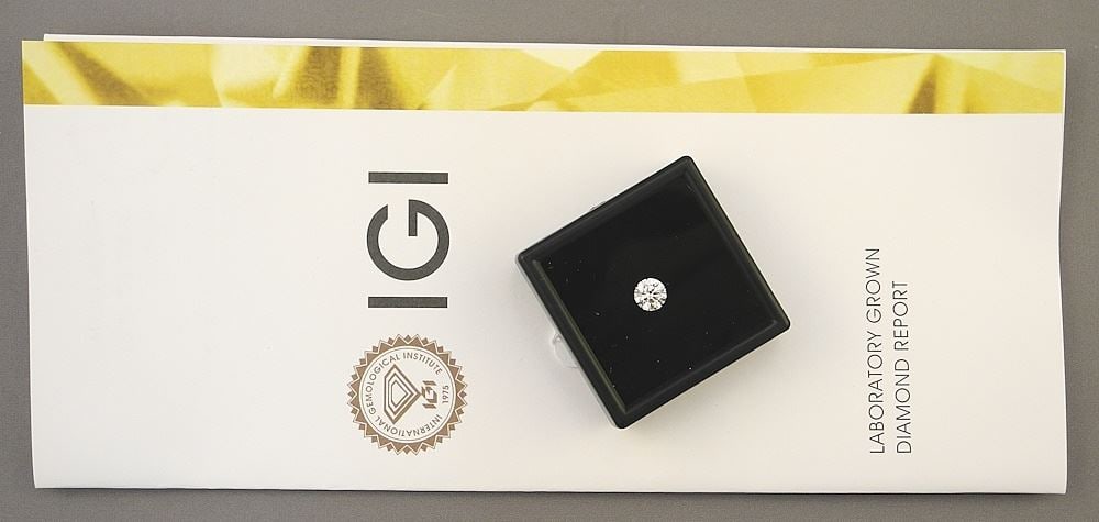 1 Carat Lab Grown Loose Diamond with Moissanite Report.: 1 Carat Lab Grown Loose Diamond with Moissanite Report.