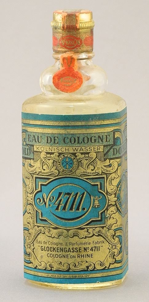 Bottle of Kolnisch Wasser Blue and Gold Eau de Cologne No.4771, 4 3/8"H (1 of 3)