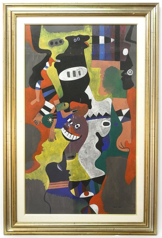 Oil on Canvas signed (George) Gordienko, 36" x 21 1/8", Simulacrum of Pairless from Jeopardiz (1 of 6)