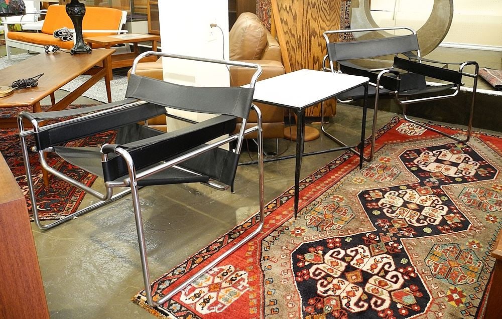 Pair of Italian Wassily Chairs.: Pair of Italian Wassily Chairs.