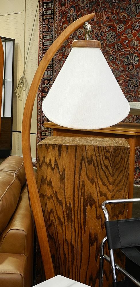 Danish Modern Teak Arc Lamp, 62 1/2" H. (1 of 4)