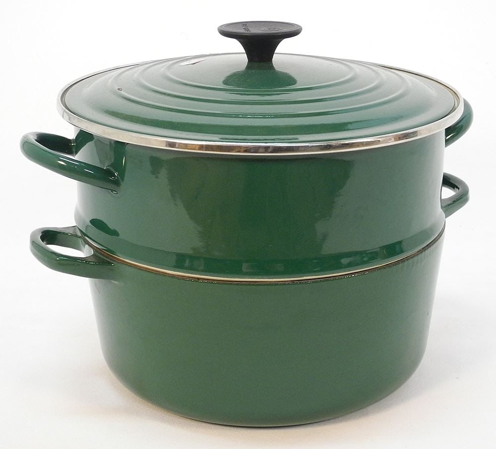 NEW Le Creuset Round Steamer Casserole, #24, Green. (1 of 3)