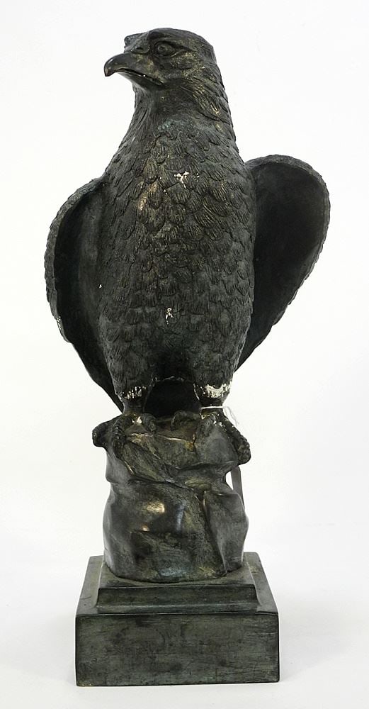 Maitland-Smith Thai Bronze Eagle Figure, 19"H. (1 of 3)