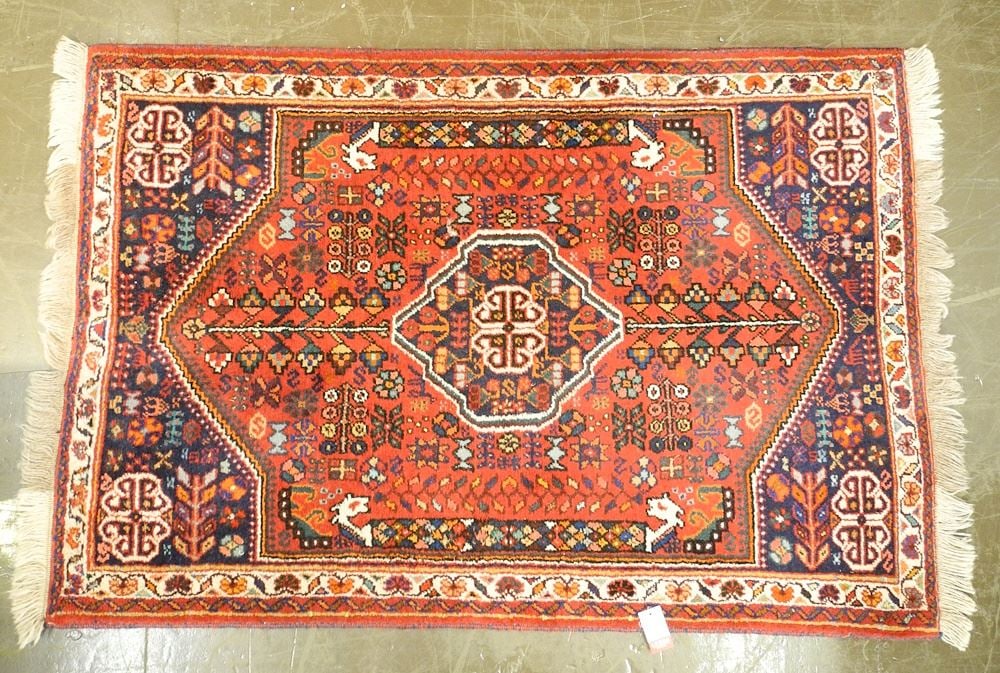 Early 20th C Persian Carpet, Approximately 5'4" x 3'5". (1 of 3)