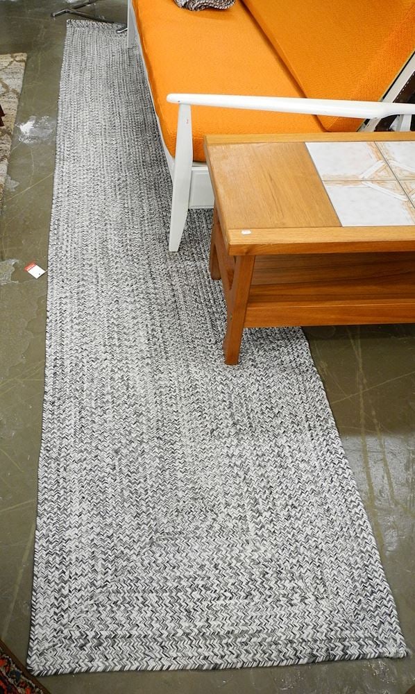 Two Contemporary Polypropylene Runners, Salt & Pepper, Approx. 2'6" x 12': Two Contemporary Polypropylene Runners, Salt & Pepper, Approx. 2'6" x 12'