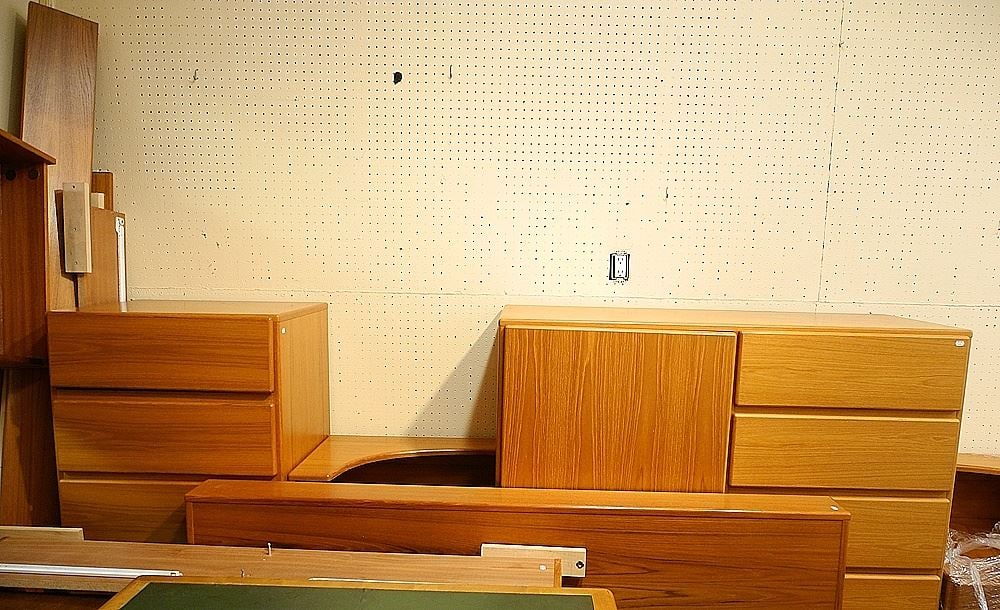 Teak Bedroom Suite: Armoire / High Chest / Low Chest.: Teak Bedroom Suite: Armoire / High Chest / Low Chest.