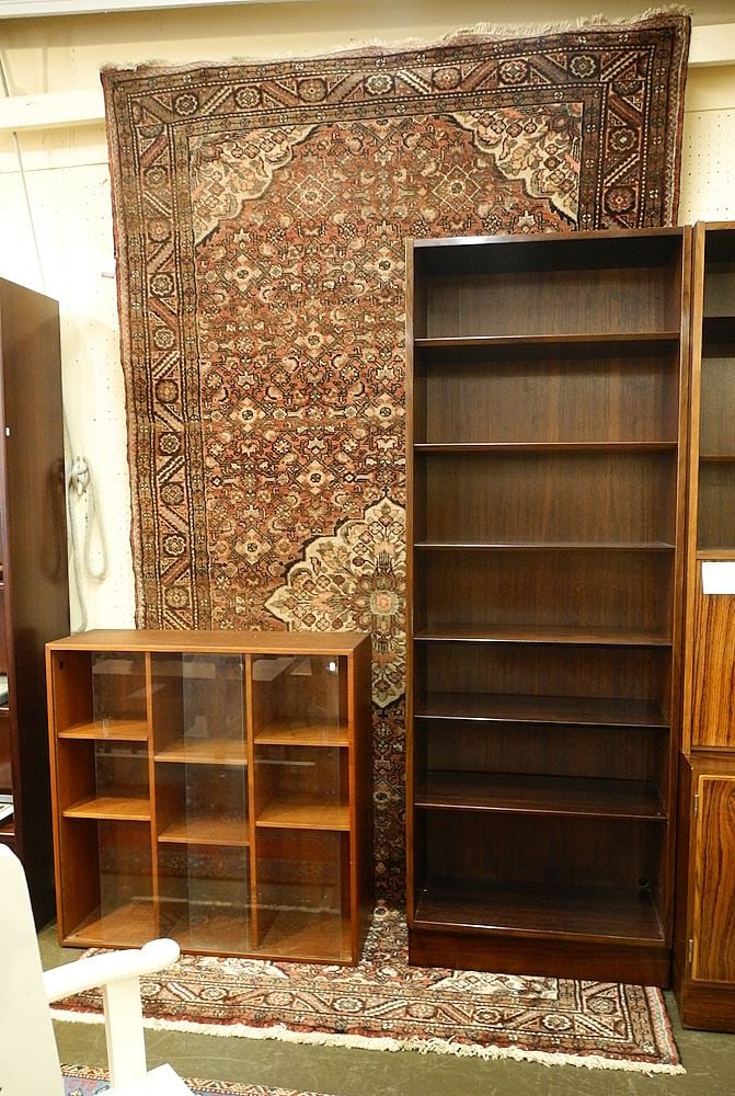 Handknotted Persian Carpet, approximately 10'9" x 5'4", Pale Raspberry Background. (1 of 2)