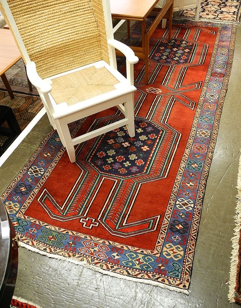 Hand Knotted Turkish Carpet, Approximately 10' x 4'. (1 of 2)