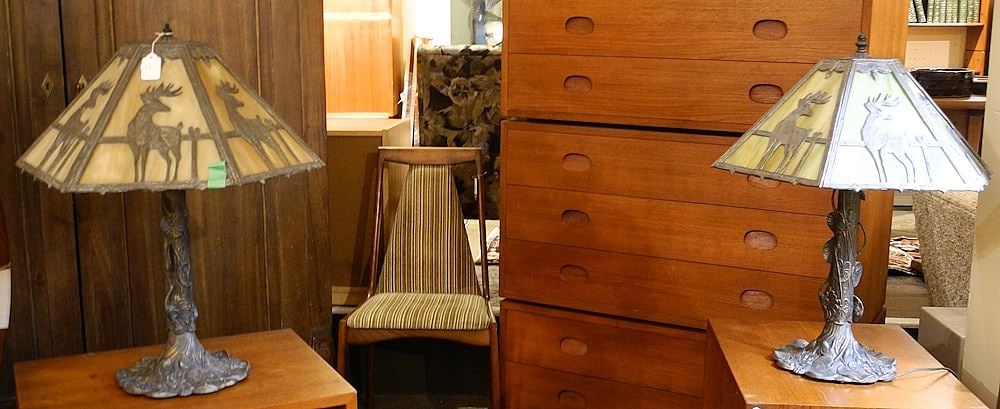 Pair of Paul Harmon "Stag" Table Lamps, approximately 23"H. (1 of 7)