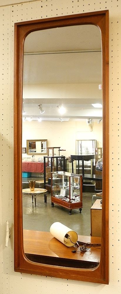 Danish Modern Teak Full Length Mirror. (1 of 2)