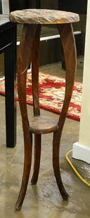 Japanese Hardwood Pedestal Table, C.1900, 33 1/4"H.: Japanese Hardwood Pedestal Table, C.1900, 33 1/4"H.