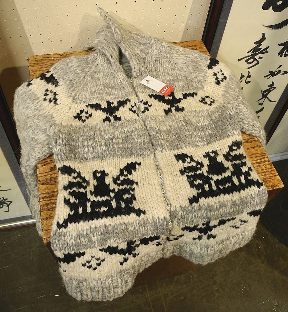 Youth Cowichan Sweater.: Youth Cowichan Sweater.