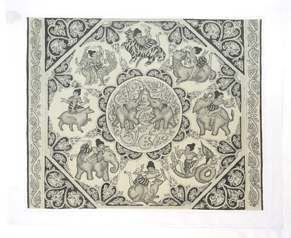 Indian Sand Painting, 2'2" x 1'9". (1 of 4)