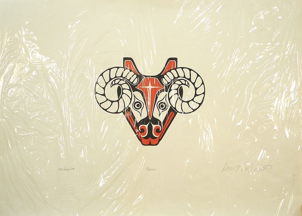 Print signed Doug Lafortune, 17 7/16 x 23", 335/600/79, "Ram". (1 of 3)