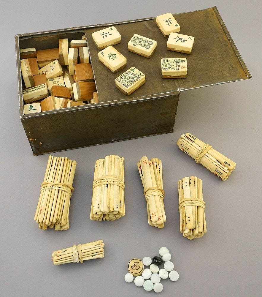 Mah Jong Set in 2 Boxes, 144 + 4 Tiles. (1 of 2)