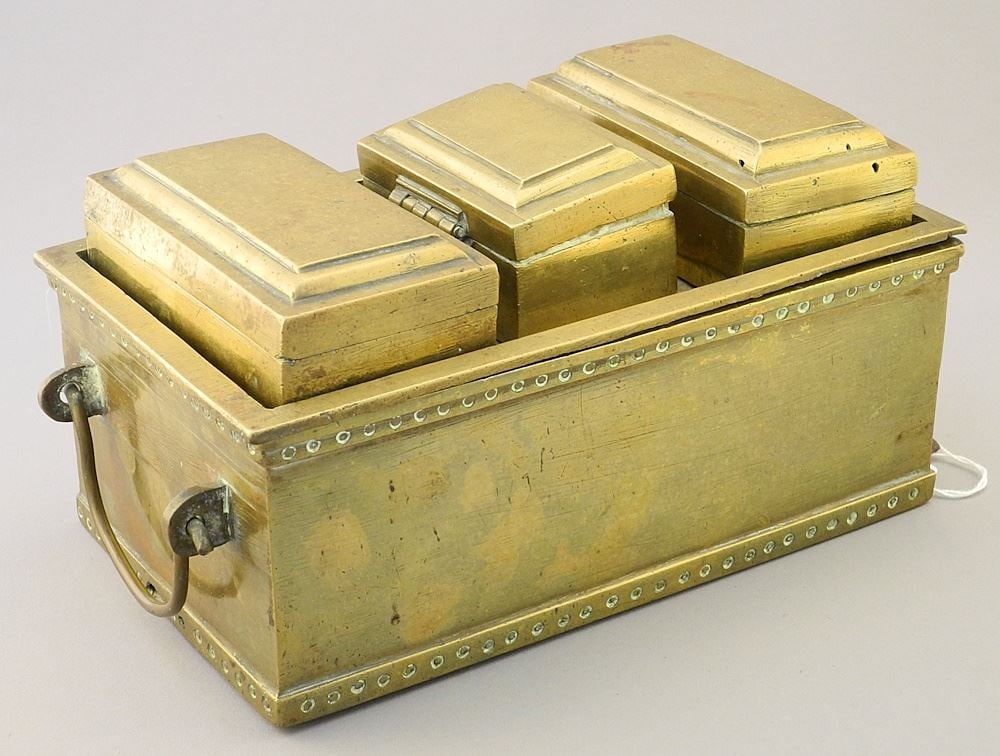 South East Asian Betel Nut Box, 10 1/2"W, 5 pcs. (1 of 3)