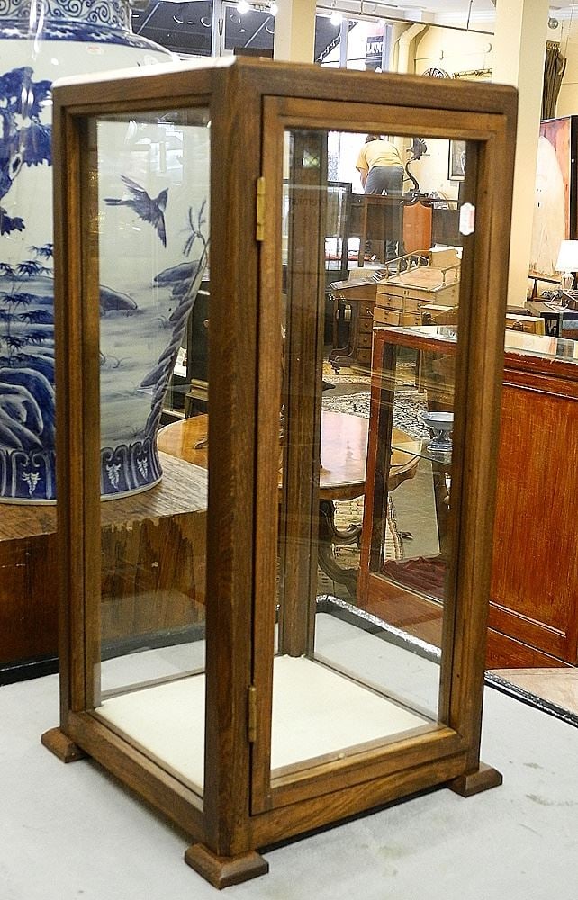 Square Glazed Display Cabinet, 21 3/4". (1 of 1)