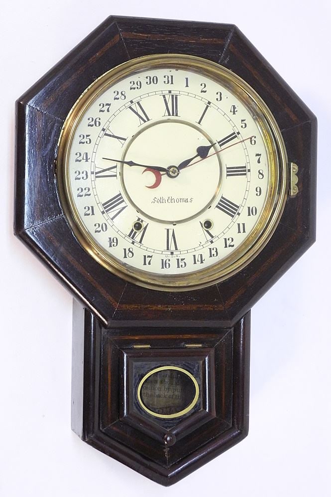 Seth Thomas Octagonal Wall Clock, 21 3/4"H. (1 of 7)