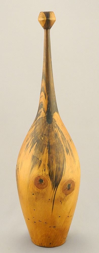 Wood Sculpture signed Ron Kent, 13 3/4"H, "Norfolk Island Pine". (1 of 10)