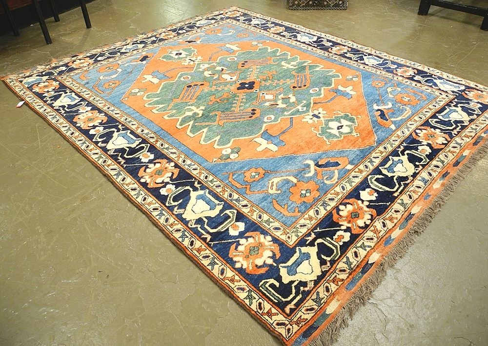 Afghan Wool Carpet, Approximately 8' x 10' (small moth hole noted). (1 of 8)