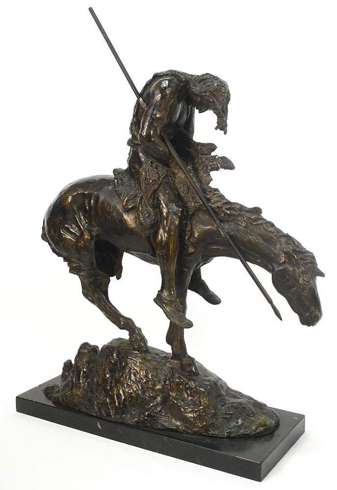 Bronze signed J.E. Fraser, "End of the Trail", 26"H. (1 of 12)