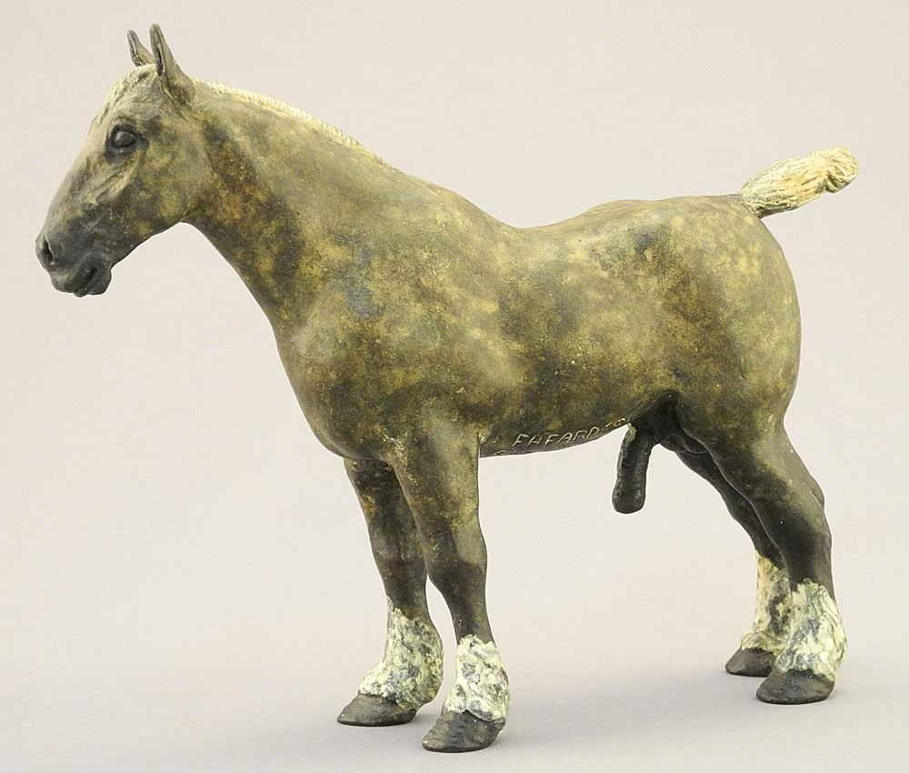 Bronze Figure signed (Joe) Fafard 91, 5 1/2" x 7 x 1 5/8", "Horse" #9/10. (1 of 9)