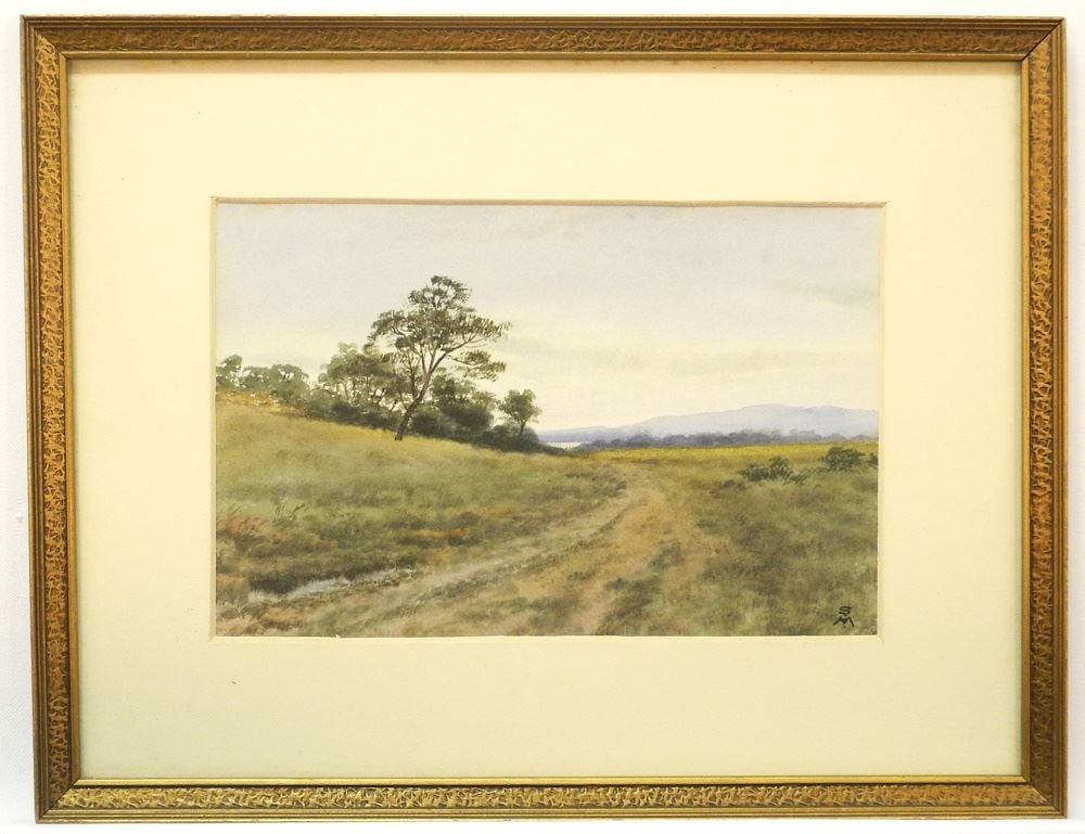 Watercolour Monogrammed Samuel Maclure, 6 1/2 x 10 1/2", "Beacon Hill Park", C. 1910. (1 of 4)