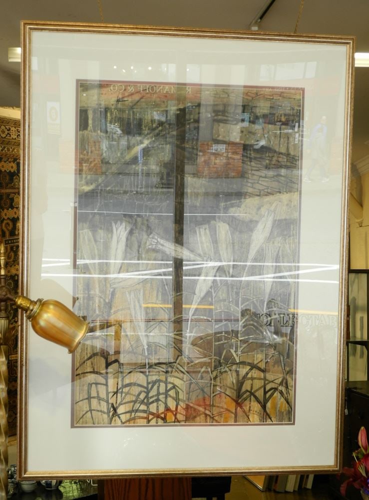 Watercolour signed Bobak (Bruno J.), 38" x 25", "White Lillies in the Mountains". (1 of 3)