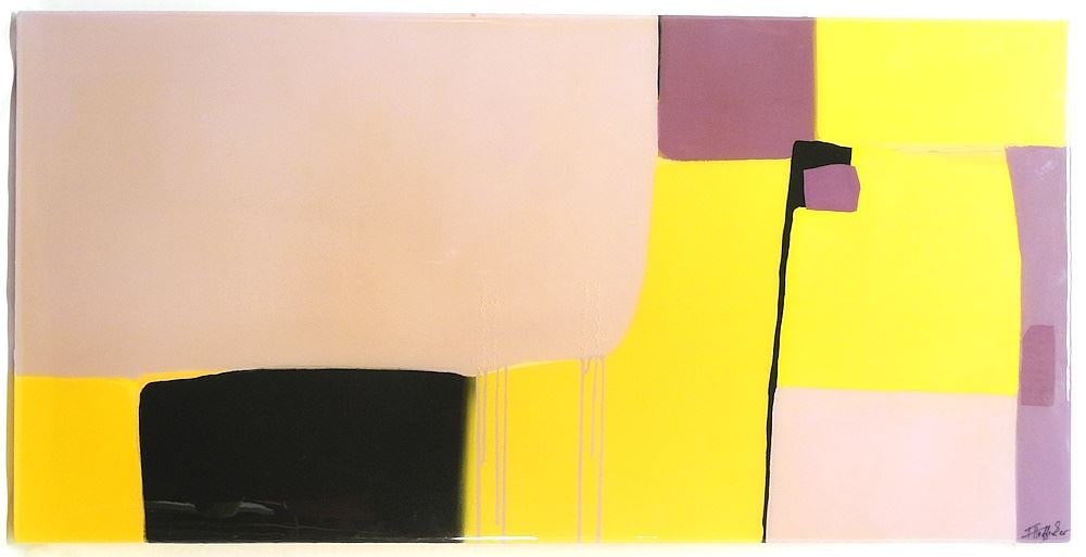 Mixed Media with Resin on Board Signed (Ira) Hoffecker, 24" x 48", "You are The Story Teller" (1 of 5)