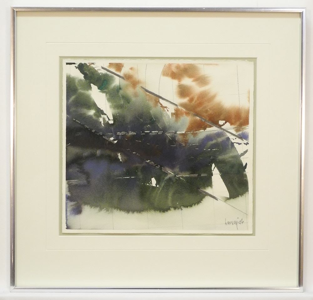 Watercolour & Graphite signed (Donald) Harvey '86, 11 x 12 1/4", "Traces". (1 of 5)