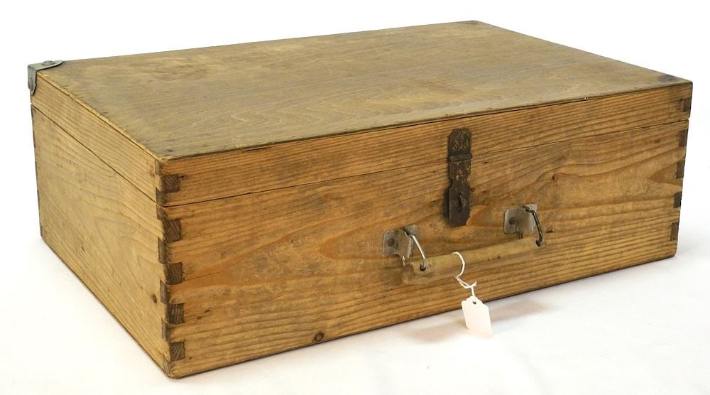 Dovetailed Pine Box, 17 1/2 x 23 1/2 x 8". (1 of 3)